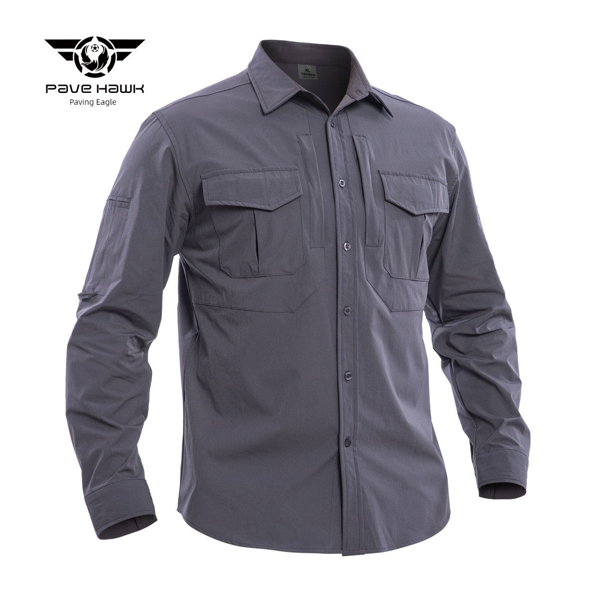 Outdoor Mountaineering Camping Tactical Men's Shirt Paving Eagle Warhawk Elastic Fabric Quick-Drying Stretch Shirt Military Fan Clothing