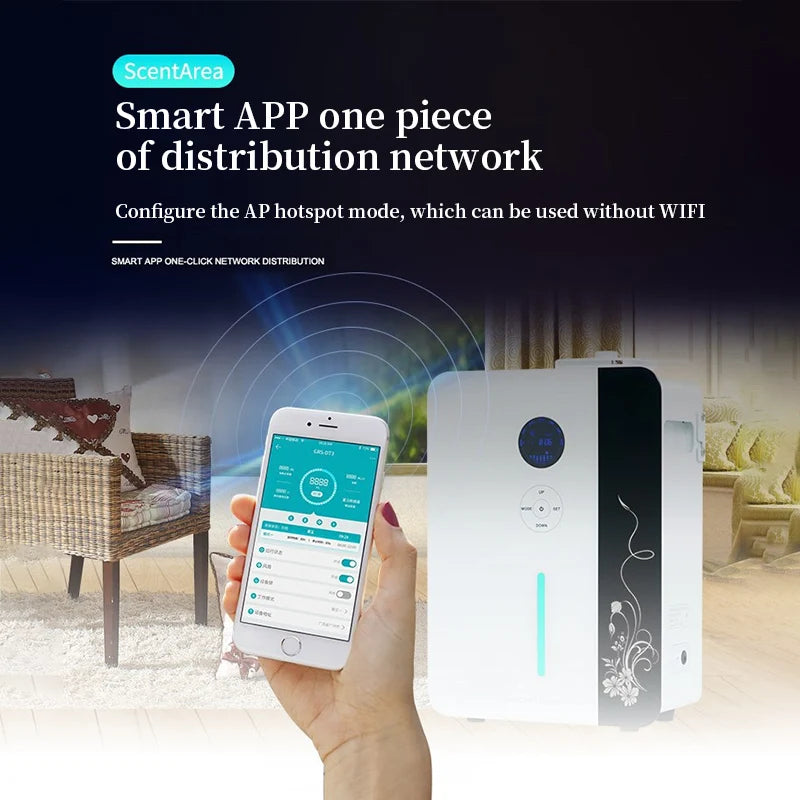 3000m³ Air Freshener Essential Oil Diffuser Hotel Office Comercial Scenting Device with Hvac WIFI Large Area Smell Distributor