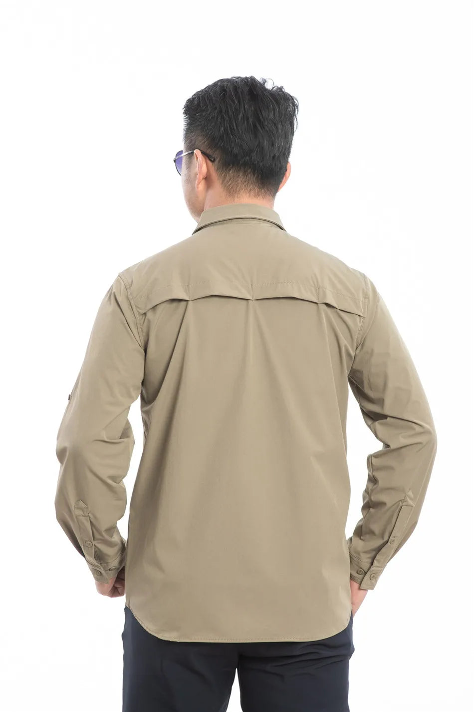 Outdoor Elastic Quick Drying Tactical Shirt Commuting Hunting Hiking Shirt Breathable Wear-resistant Splashproof Sports Shirt