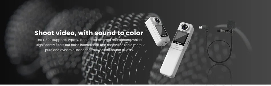 SJCAM C300 Pocket Action Camera 4K FHD With Long Battery Life Video 30M Waterproof 5G WiFi Camera Sport Action Cam