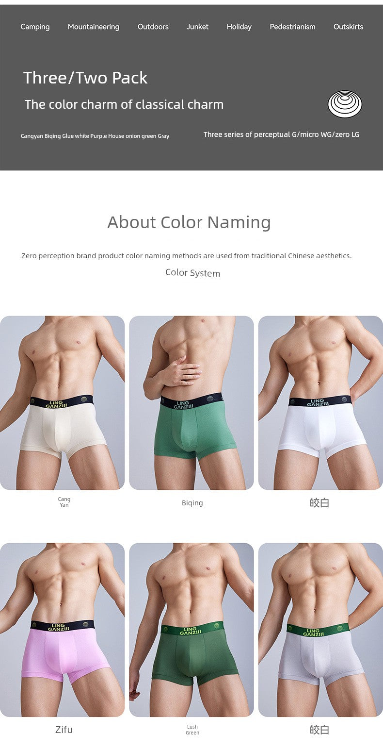 Zero Perception Men Underwear Classy Modal Boys Boxers Boxers Mid Waist Sports Underpants Wg40m1