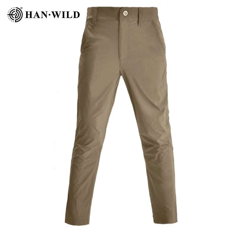 HAN WILD Summer Tactical Shirts Men's Breathable Long Sleeve Multi-Pockets Work Combat Cargo Shirts Quick Dry Camping Clothes