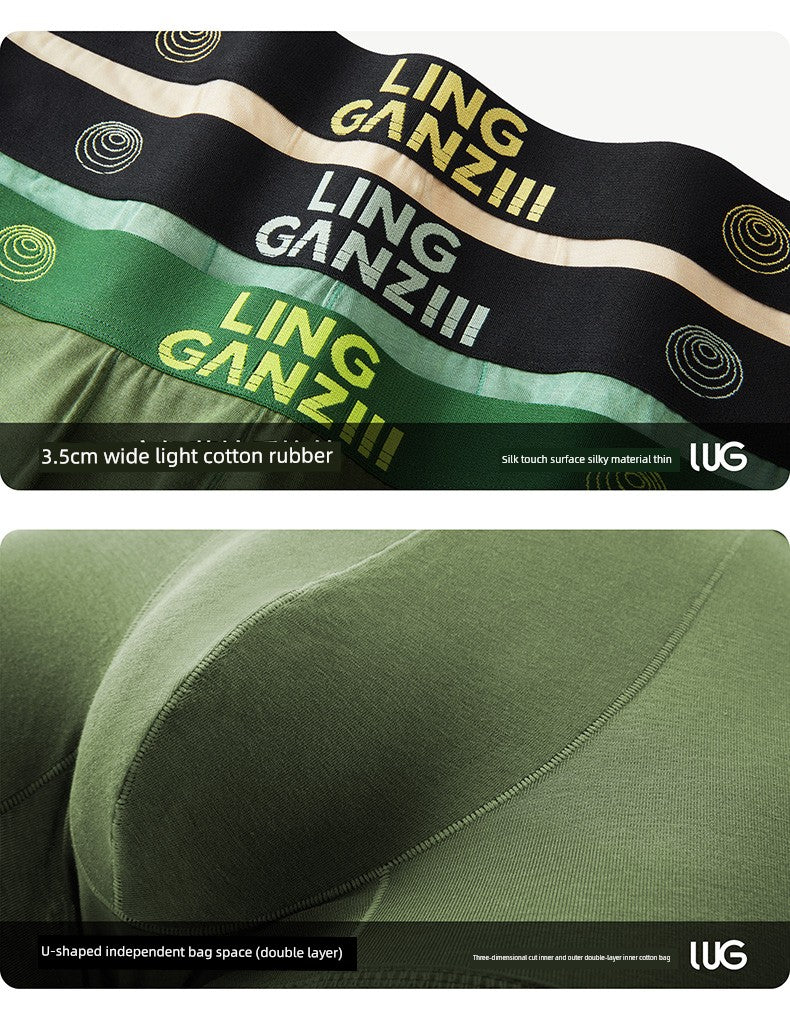 Zero Perception Men Underwear Classy Modal Boys Boxers Boxers Mid Waist Sports Underpants Wg40m1