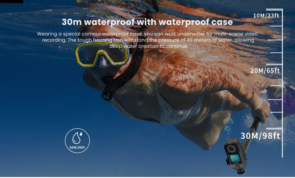 SJCAM C300 Pocket Action Camera 4K FHD With Long Battery Life Video 30M Waterproof 5G WiFi Camera Sport Action Cam