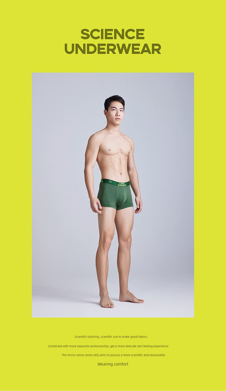 Zero Perception Men Underwear Classy Modal Boys Boxers Boxers Mid Waist Sports Underpants Wg40m1