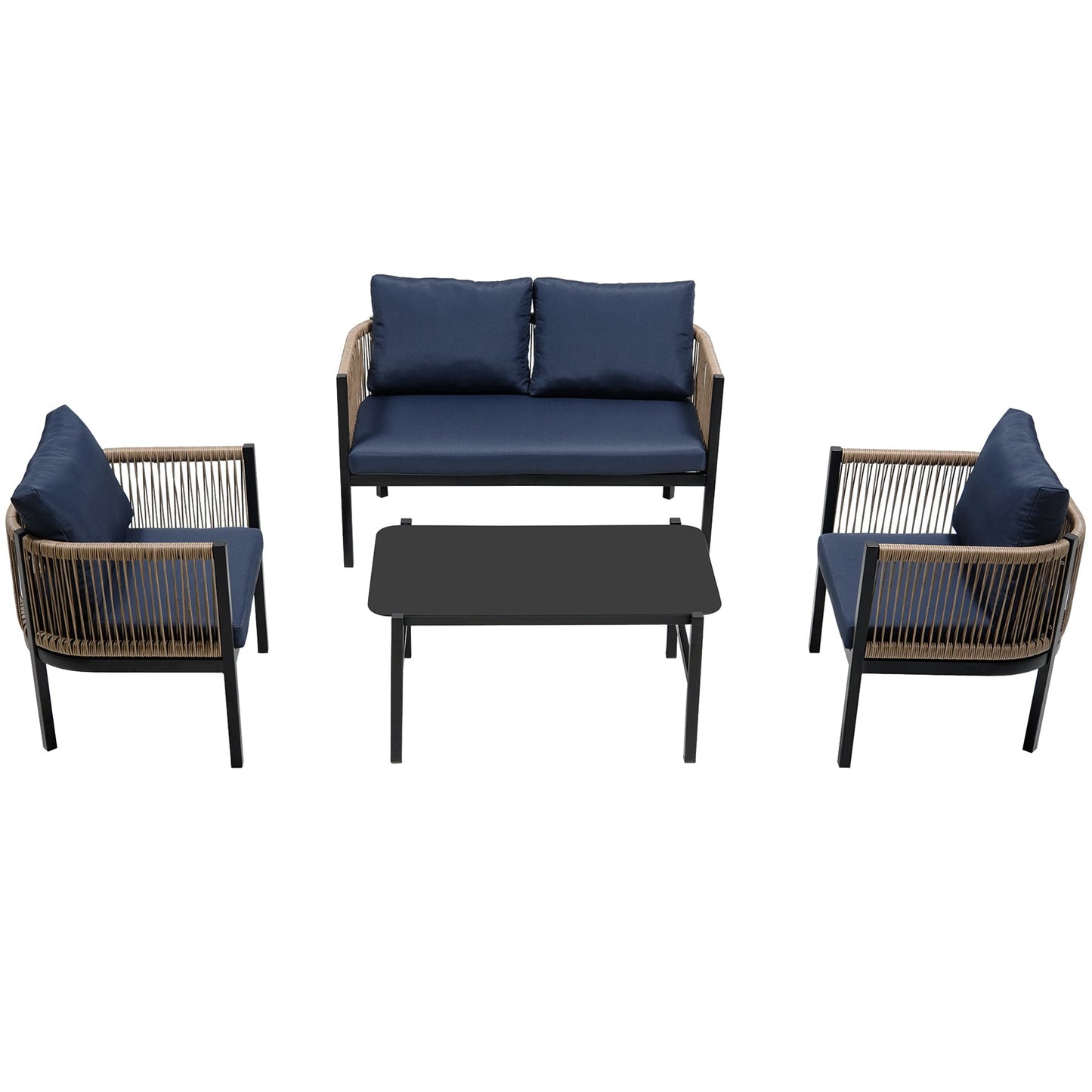 Multi-person Outdoor Sofa Combination with A Table, Suitable for