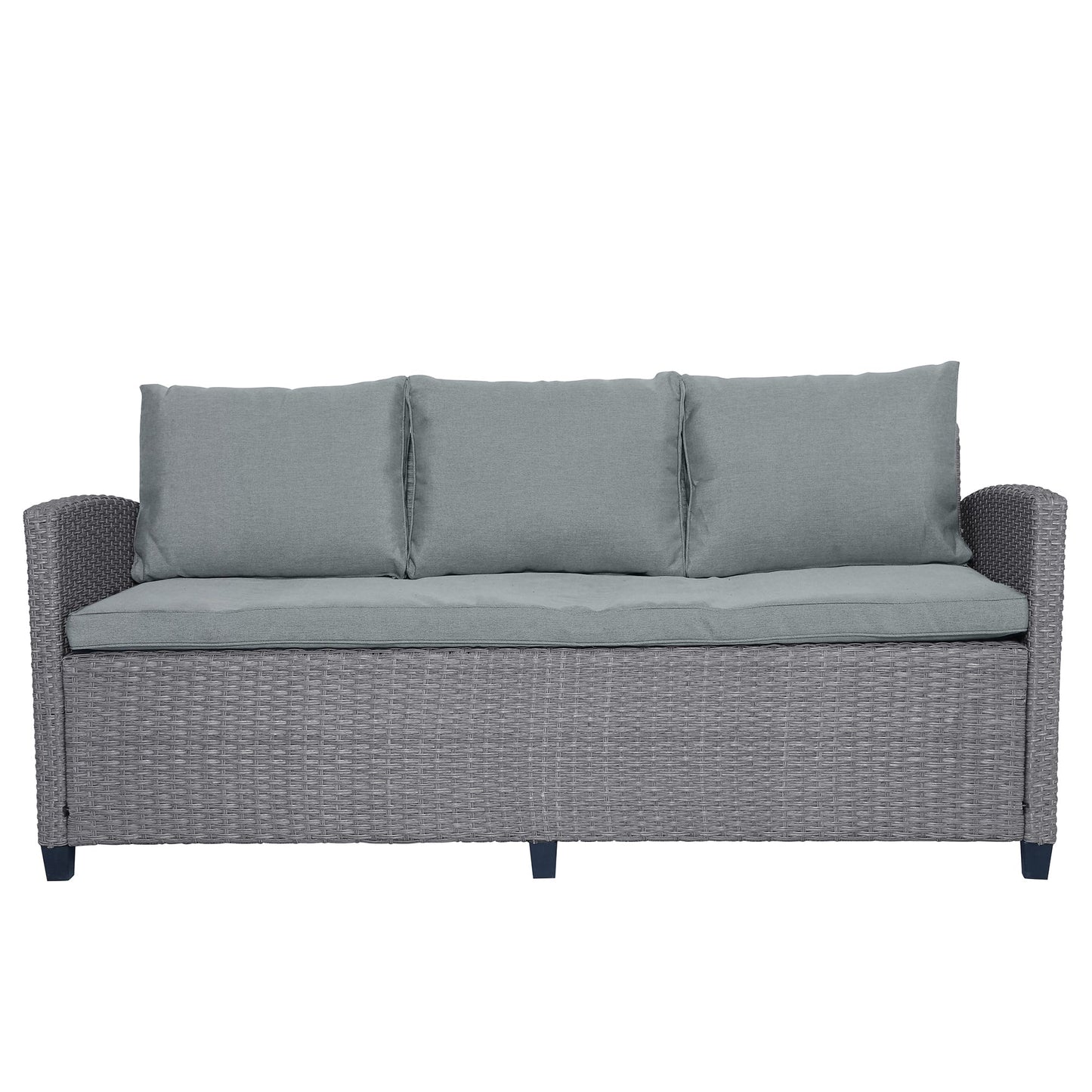 6-Piece Outdoor Rattan Wicker Set Patio Garden Backyard Sofa, Chair,