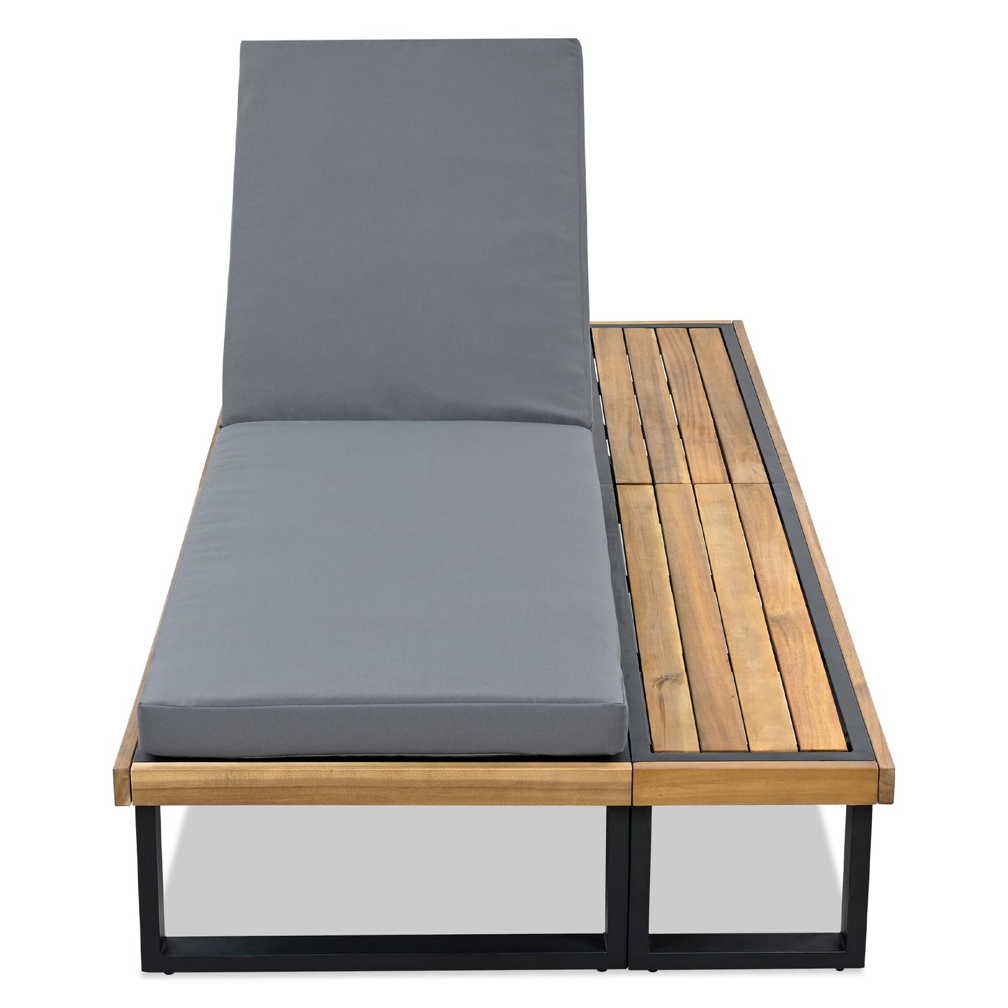 Outdoor Chaise Lounge Chair with 5-Position Adjustable Backrest,
