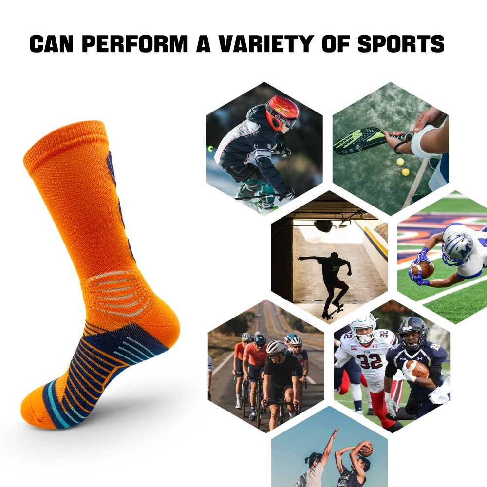 6 Pairs Of Sports Running Calf Socks
