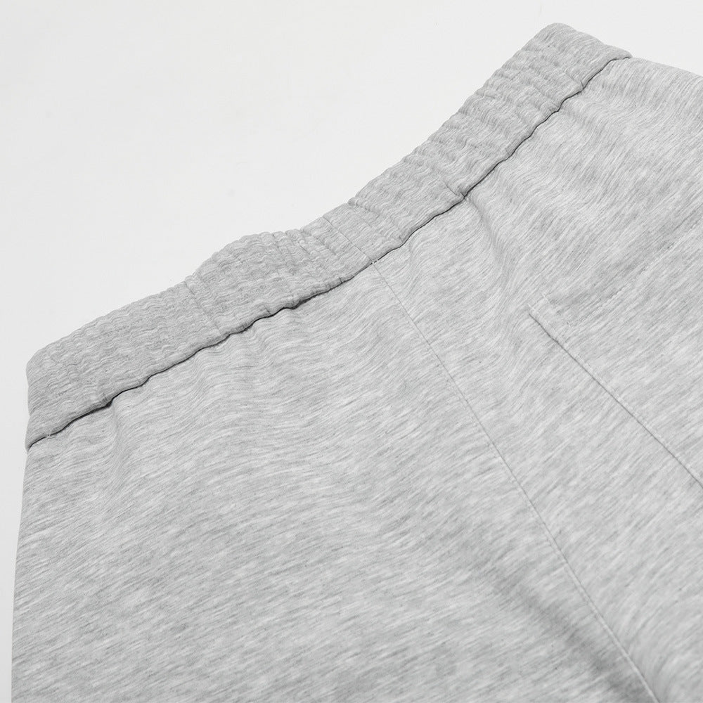 All-match Sports Style Elastic Waist Wide-leg Pants