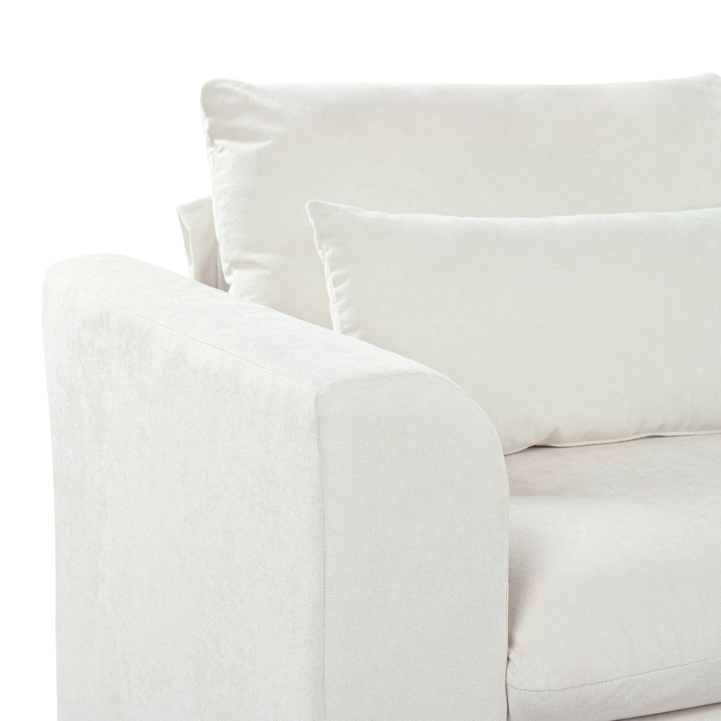 U-shaped Freely Transformable Modular Corner Sofa with Two Ottomans,