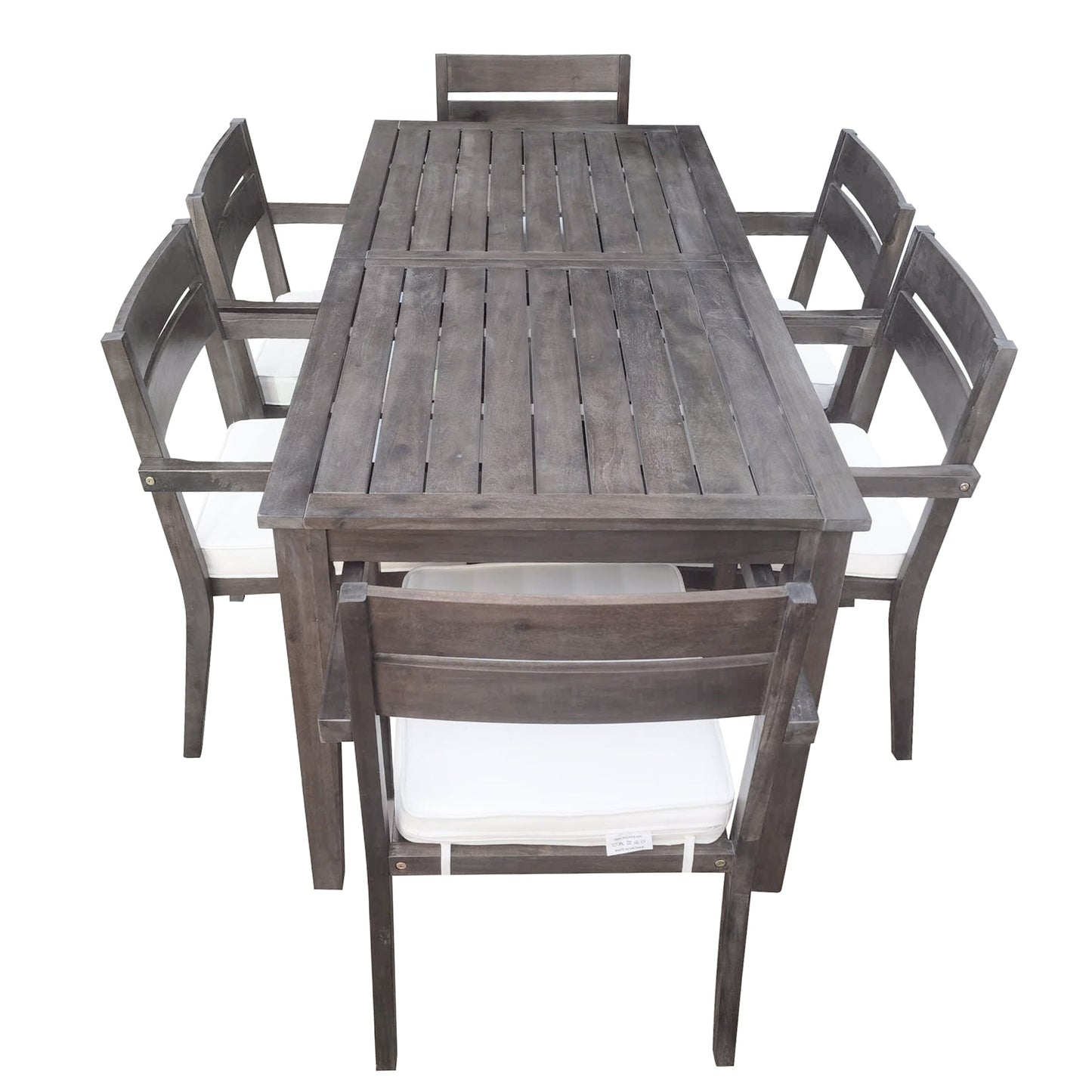 Acacia Wood Outdoor Dining Table And Chairs Suitable For Patio,