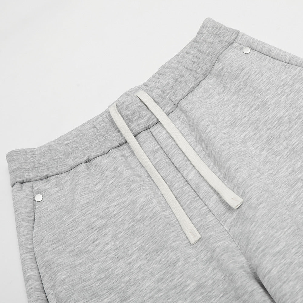 All-match Sports Style Elastic Waist Wide-leg Pants