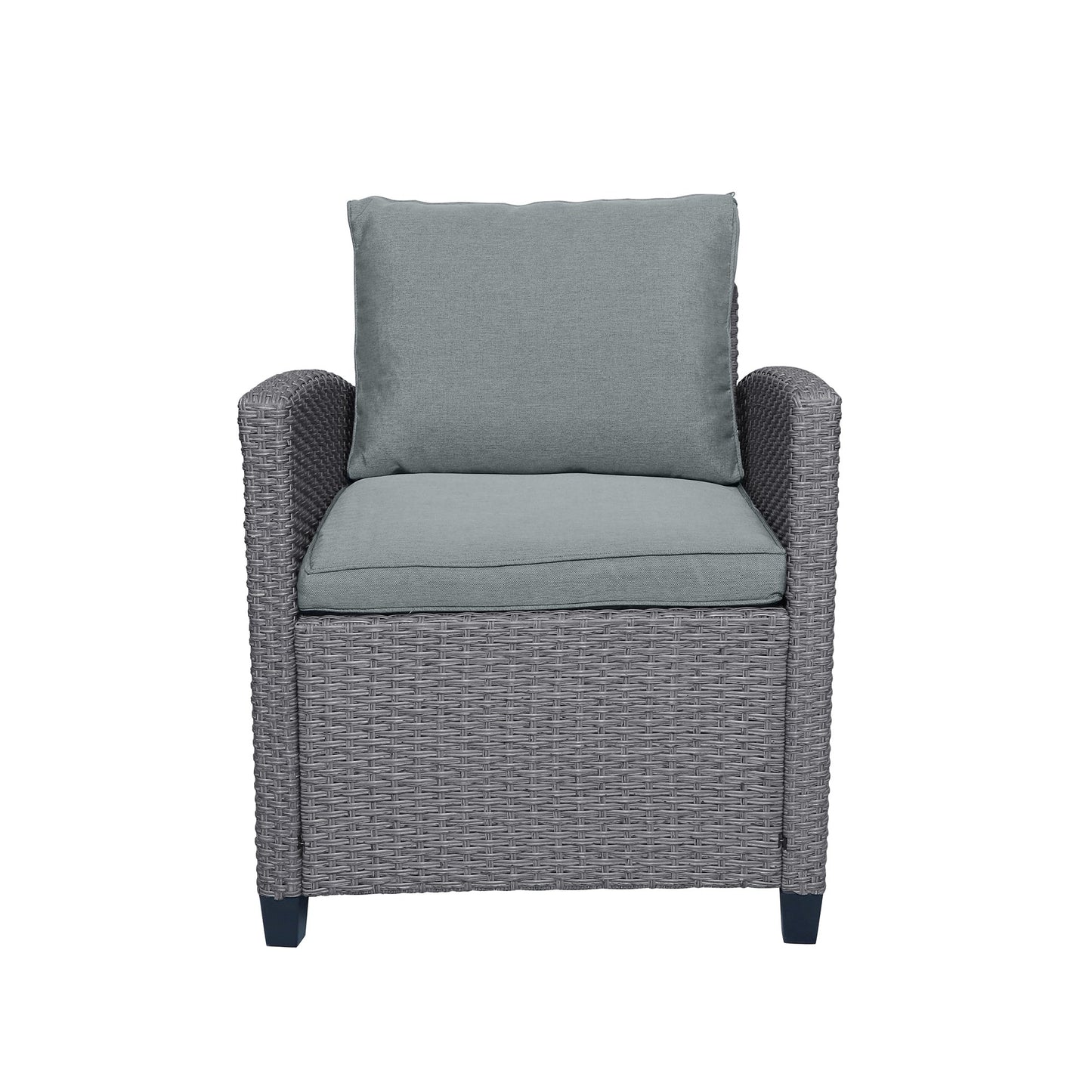 6-Piece Outdoor Rattan Wicker Set Patio Garden Backyard Sofa, Chair,