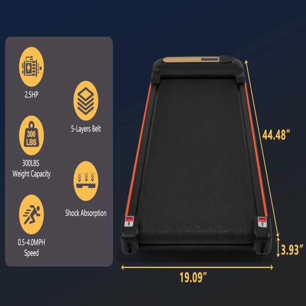 Wood Grain Decorative Walking Mat, Treadmill Under Home Office Desk