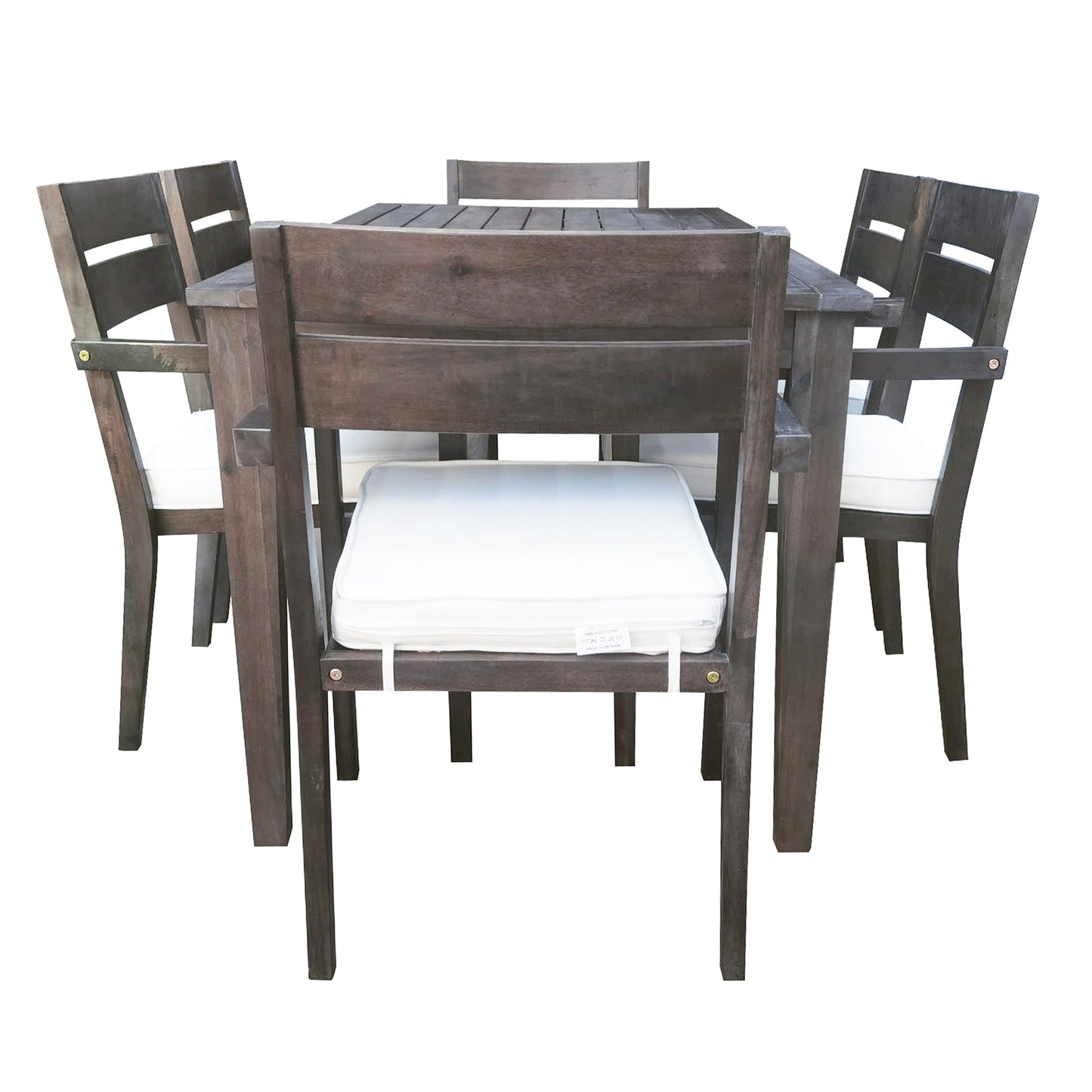 Acacia Wood Outdoor Dining Table And Chairs Suitable For Patio,