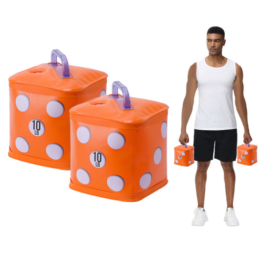 20lb Dumbbell Pairs Outdoor Portable Travel Gym Sports Fitness Home Exercise Yoga Strength Training Water Weights Dumbbell