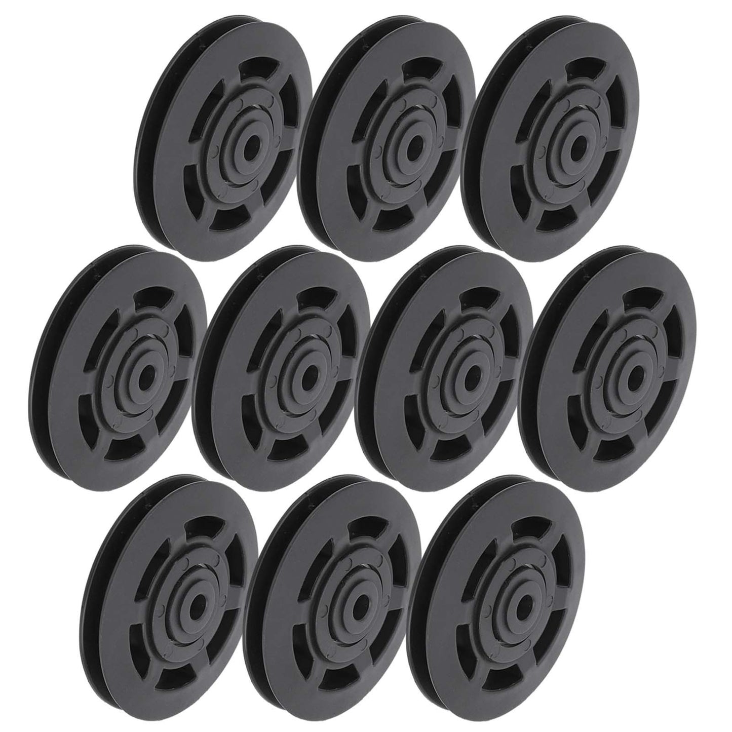 10Pcs/Set 95MM Universal Nylon Bearing Pulley Wheel Replacement Gym Fitness Equipment