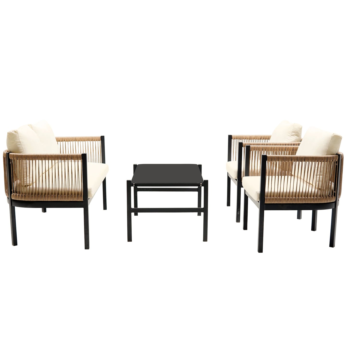 Multi-person Outdoor Sofa Combination with A Table, Suitable for