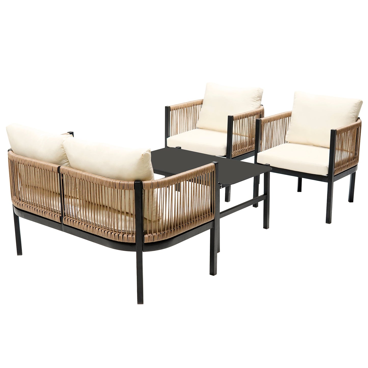 Multi-person Outdoor Sofa Combination with A Table, Suitable for