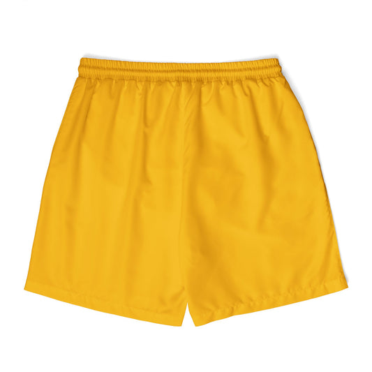 Bright Yellow Unisex Swim Shorts for Beach Days & Summer Fun