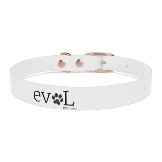 Personalized Pet Collar with Paw Print - Stylish White Dog Collar for Pet Lovers
