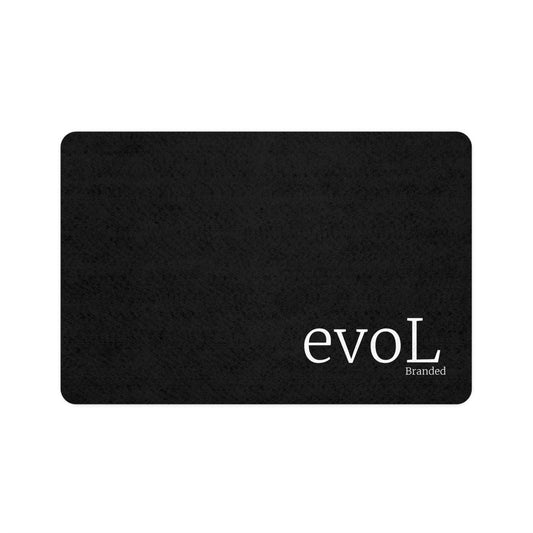 Sleek Black Pet Food Mat - Stylish Non-Slip Design for Pets