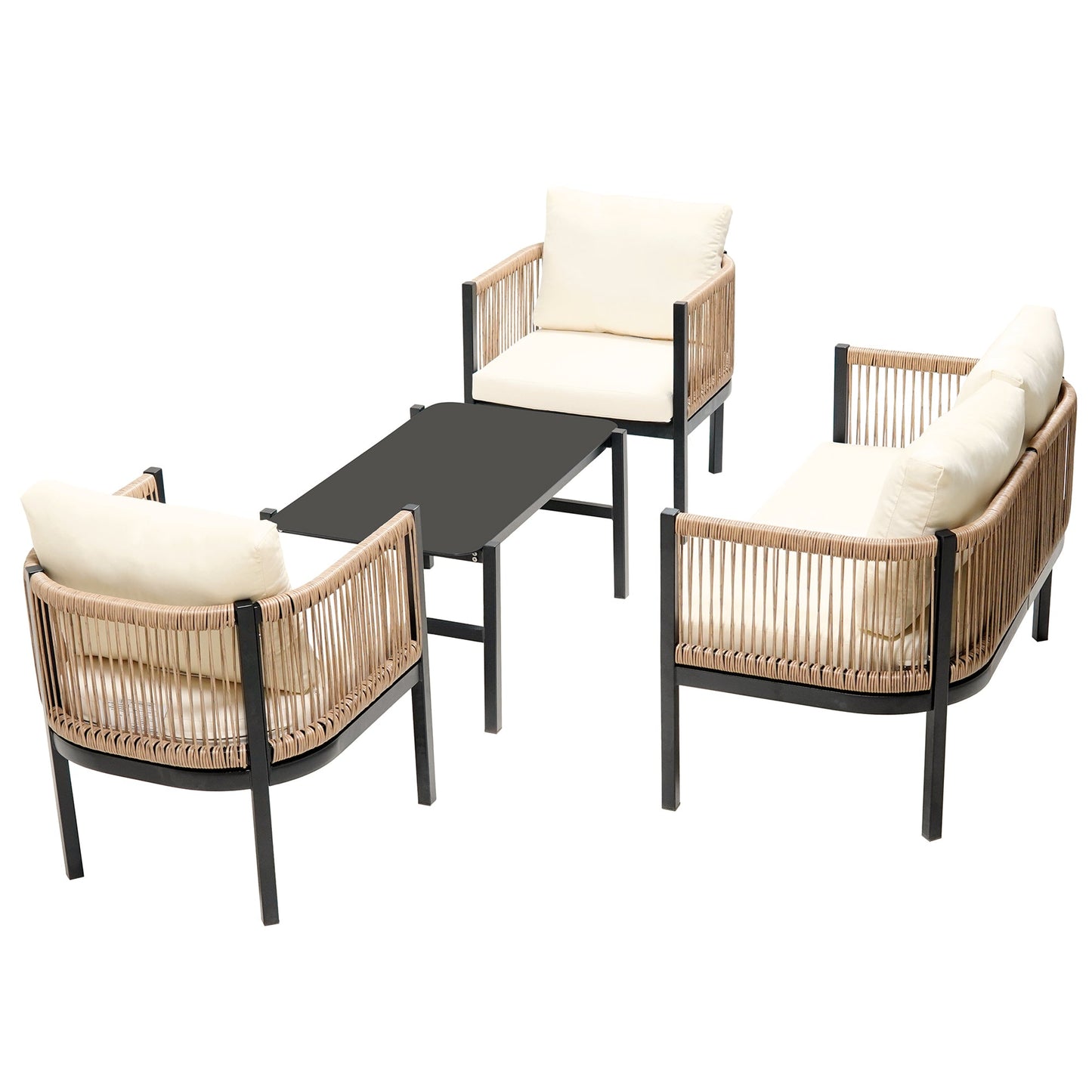 Multi-person Outdoor Sofa Combination with A Table, Suitable for