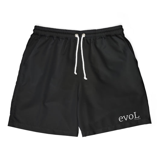 Men's Black Swim Shorts with evOL Design