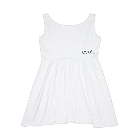 Women's Skater Dress with 'evoL' Design - Perfect for Casual Outings and Summer Events