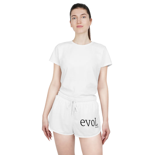 Women's Relaxed Shorts - Casual Athletic Comfort with 'evoL' Branding
