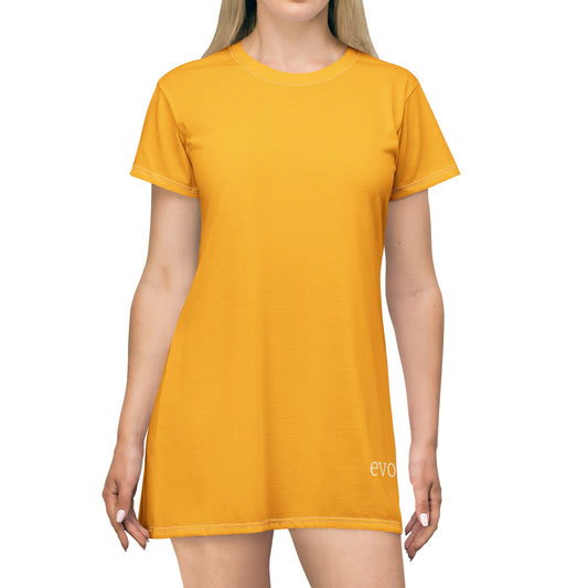 Elevate Your Style: evoL Yellow T-Shirt Dress for Casual Chic