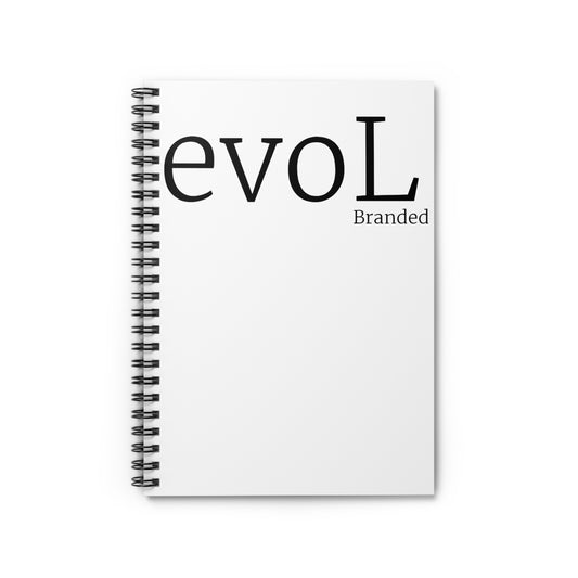 Elegant Spiral Notebook - Branded 'evoL' Design for Stylish Note-Taking