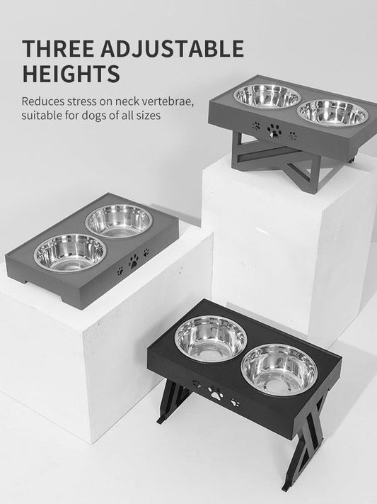 Portable Pet Feeder: Stainless Steel Folding Bowl For Dogs And Cats