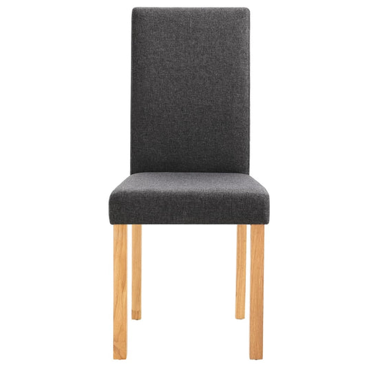 vidaXL Dining Chairs 6 pcs Dark Gray Fabric