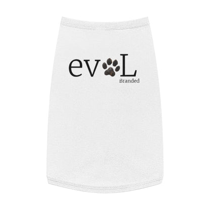 Trendy Pet Tank Top - 'evol' Paw Print Design for Stylish Pups