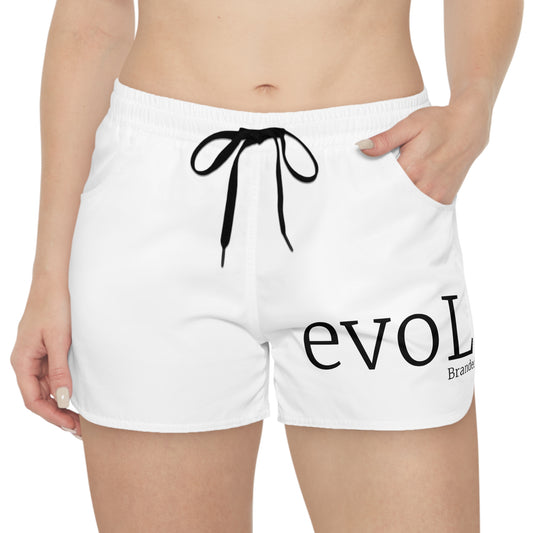 Trendy Women's Casual Shorts with 'evol' Design