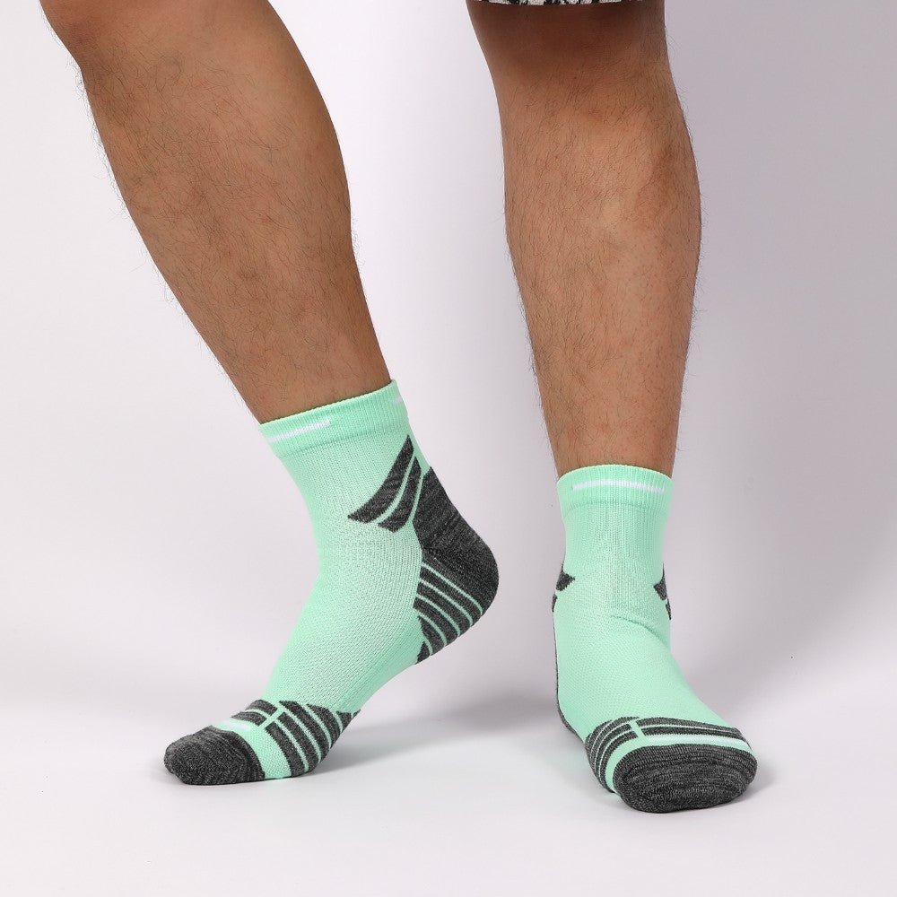 Men's Padded Ankle Socks, 6 Pairs In A Pack. Sports Running Socks. Men's And Women's Round-neck Running Socks.