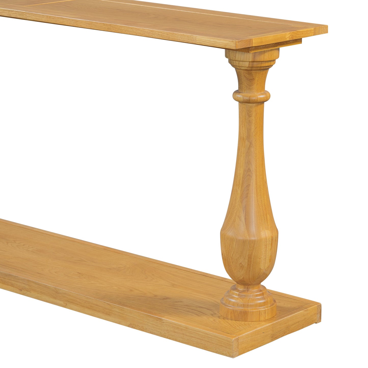 Vintage Sofa Table Console Table with Luxurious Pine Veneer and