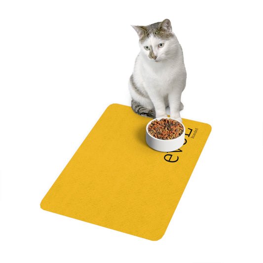 Stylish Pet Food Mat - 12x18, Non-Slip Design for Cats and Dogs