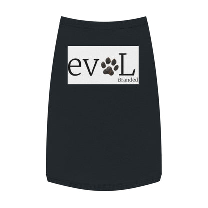Trendy Pet Tank Top - 'evol' Paw Print Design for Stylish Pups