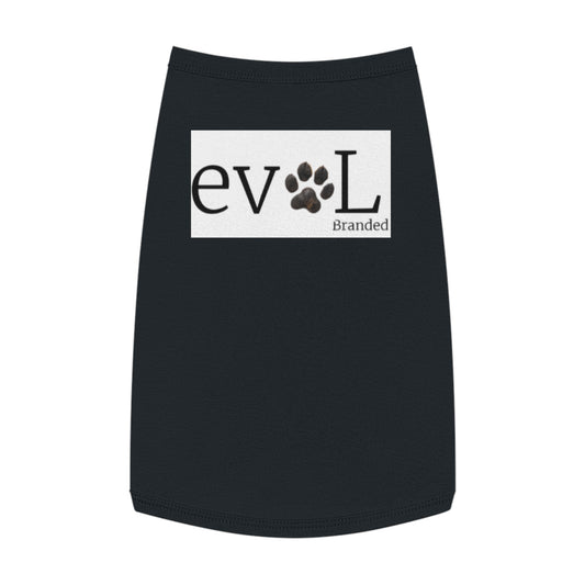 Trendy Pet Tank Top - 'evol' Paw Print Design for Stylish Pups