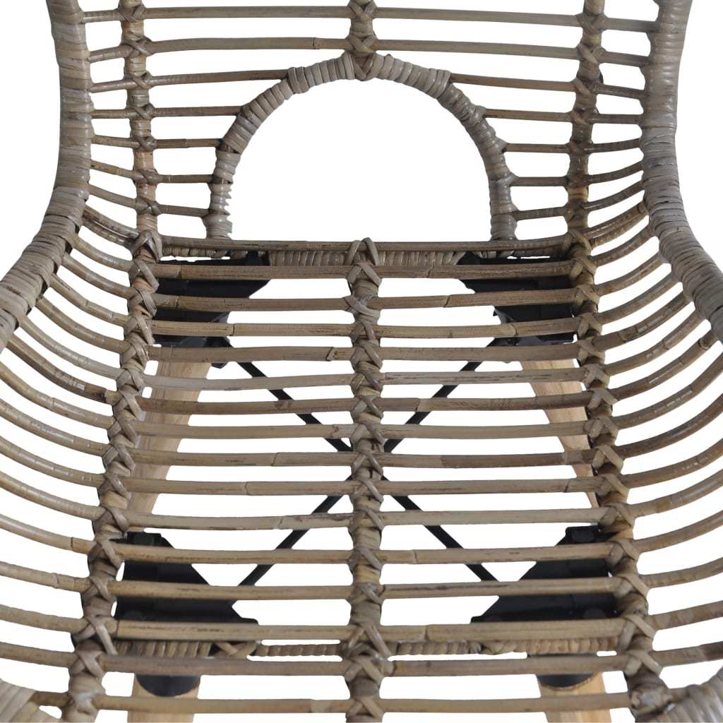vidaXL Dining Chairs 2 pcs Brown Natural Rattan