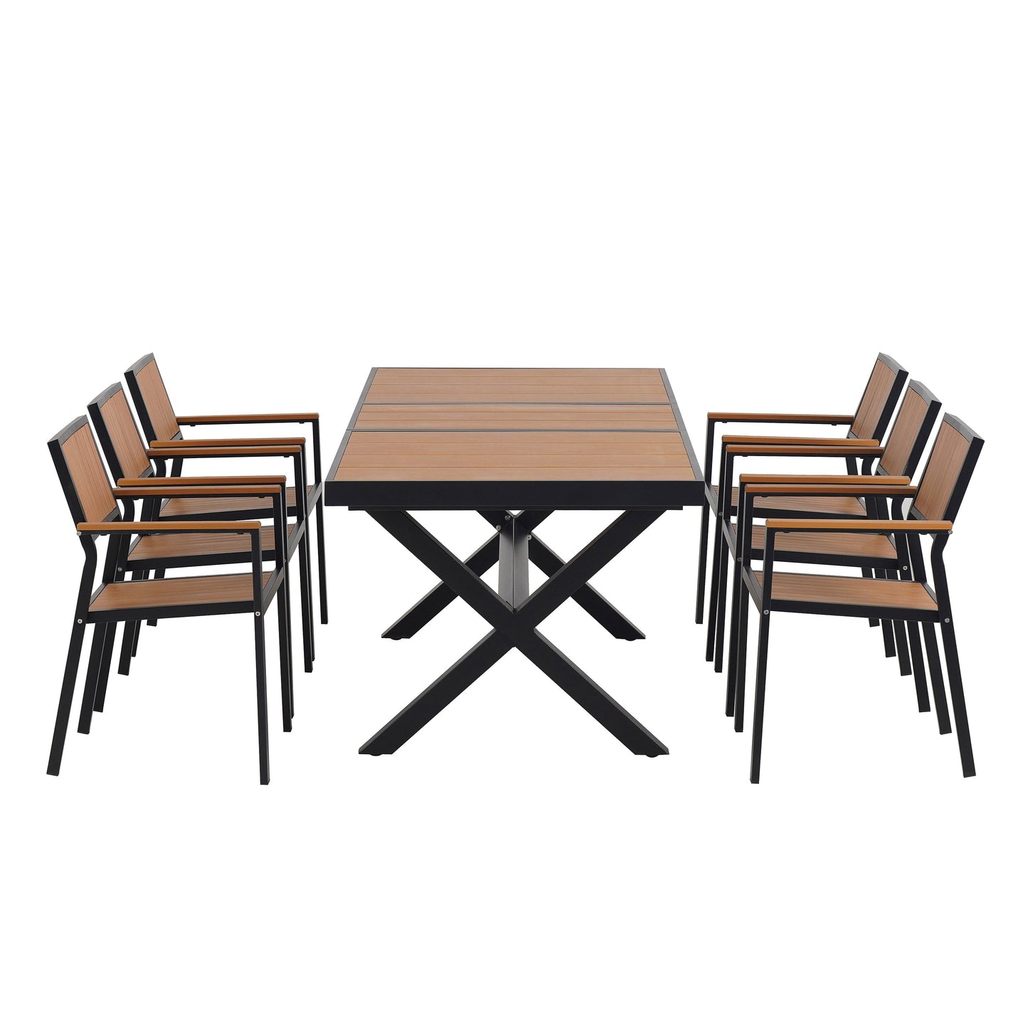 Experience Outdoor Dining Freedom with a Flexible Set Including Six