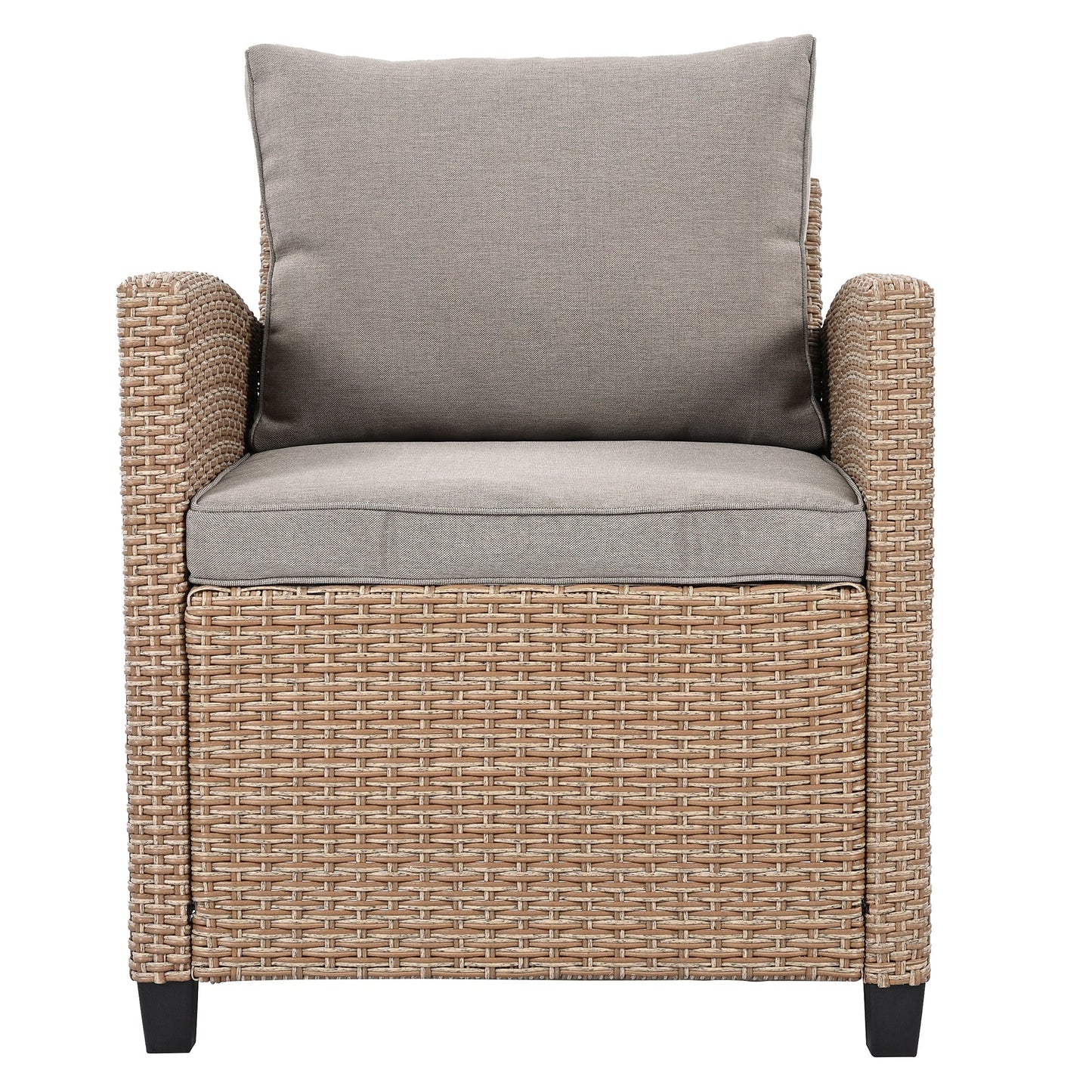 6-Piece Outdoor Rattan Wicker Set Patio Garden Backyard Sofa, Chair,