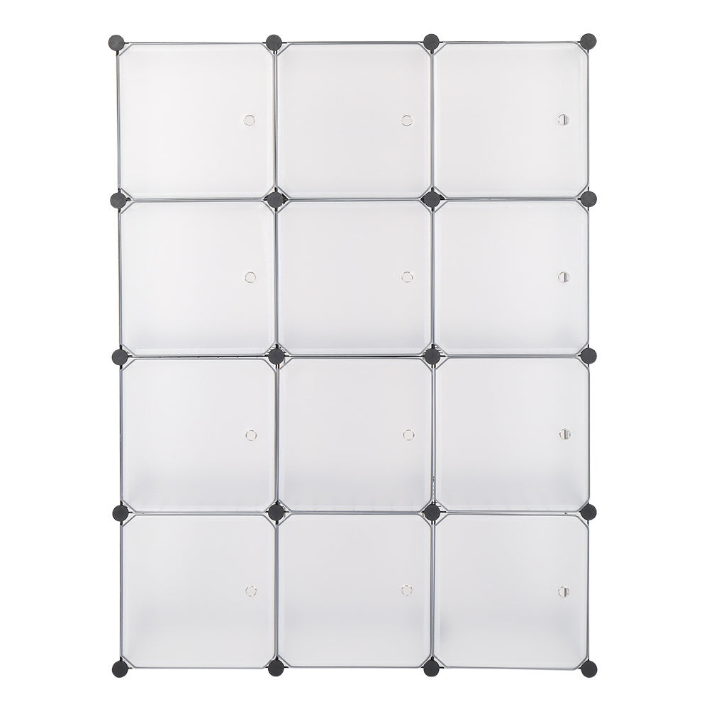 12 Cube Storage Shelf Cube Shelving Bookcase Bookshelf Organizing Closet Toy Organizer Cabinet White Color
