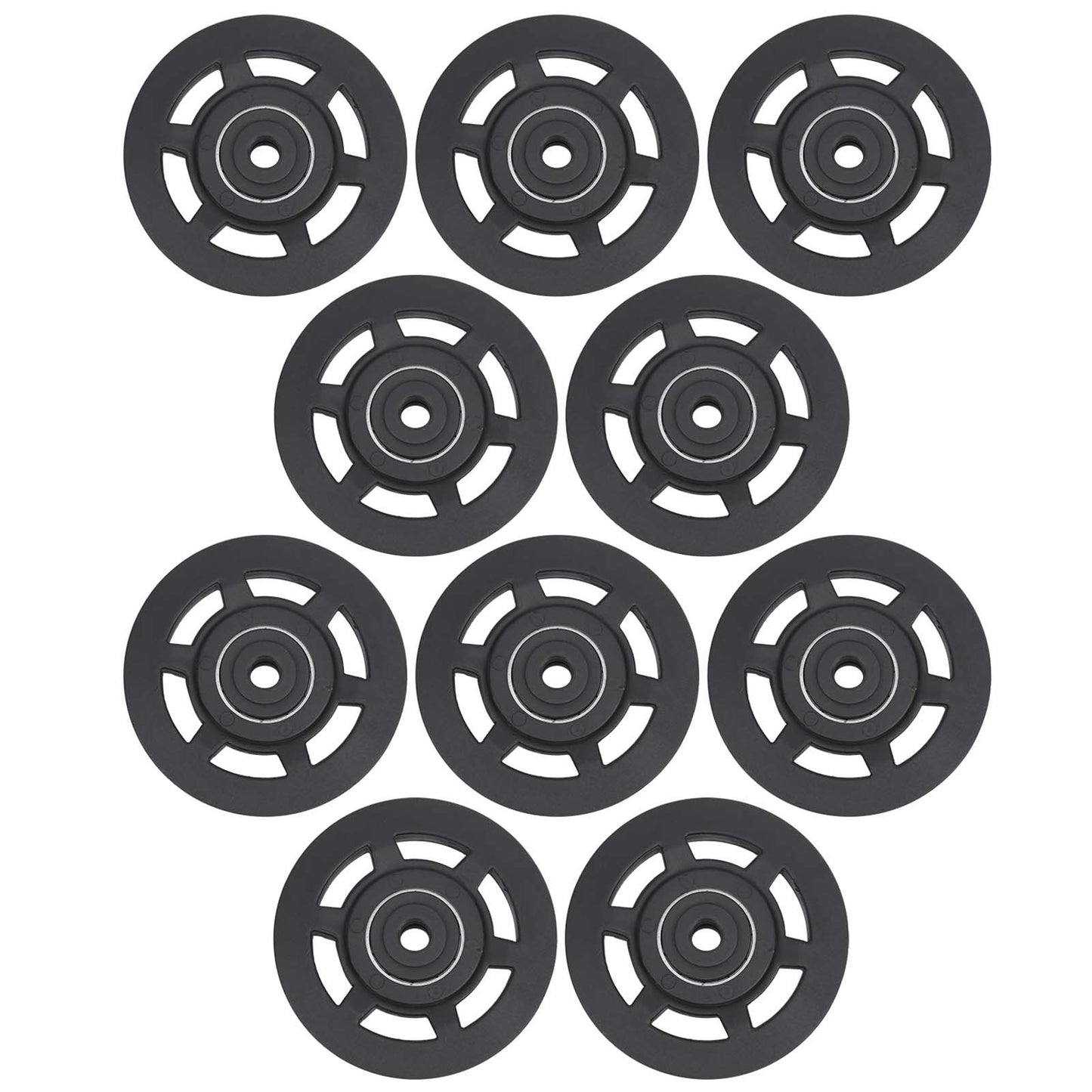 10Pcs/Set 95MM Universal Nylon Bearing Pulley Wheel Replacement Gym Fitness Equipment