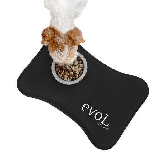 Stylish Pet Feeding Mat - Modern Black Design for Dogs and Cats