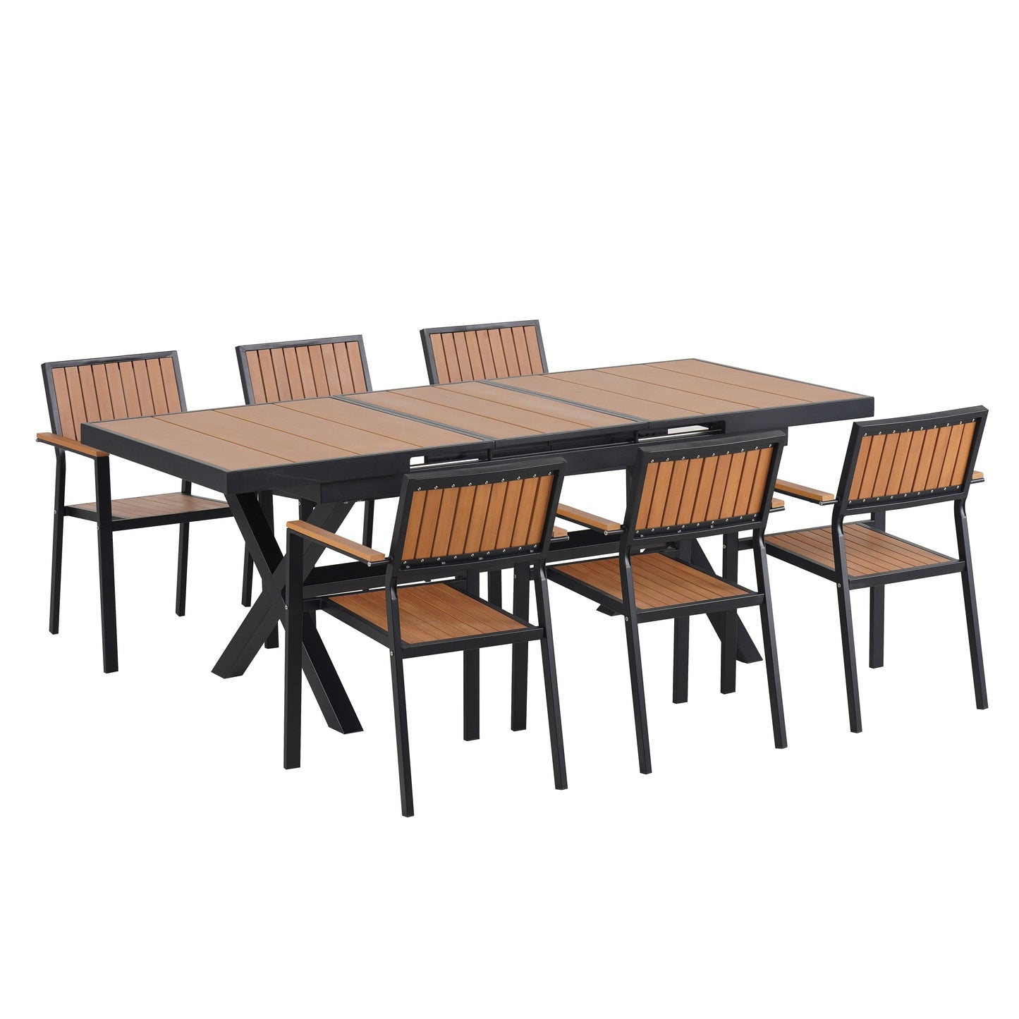 Experience Outdoor Dining Freedom with a Flexible Set Including Six