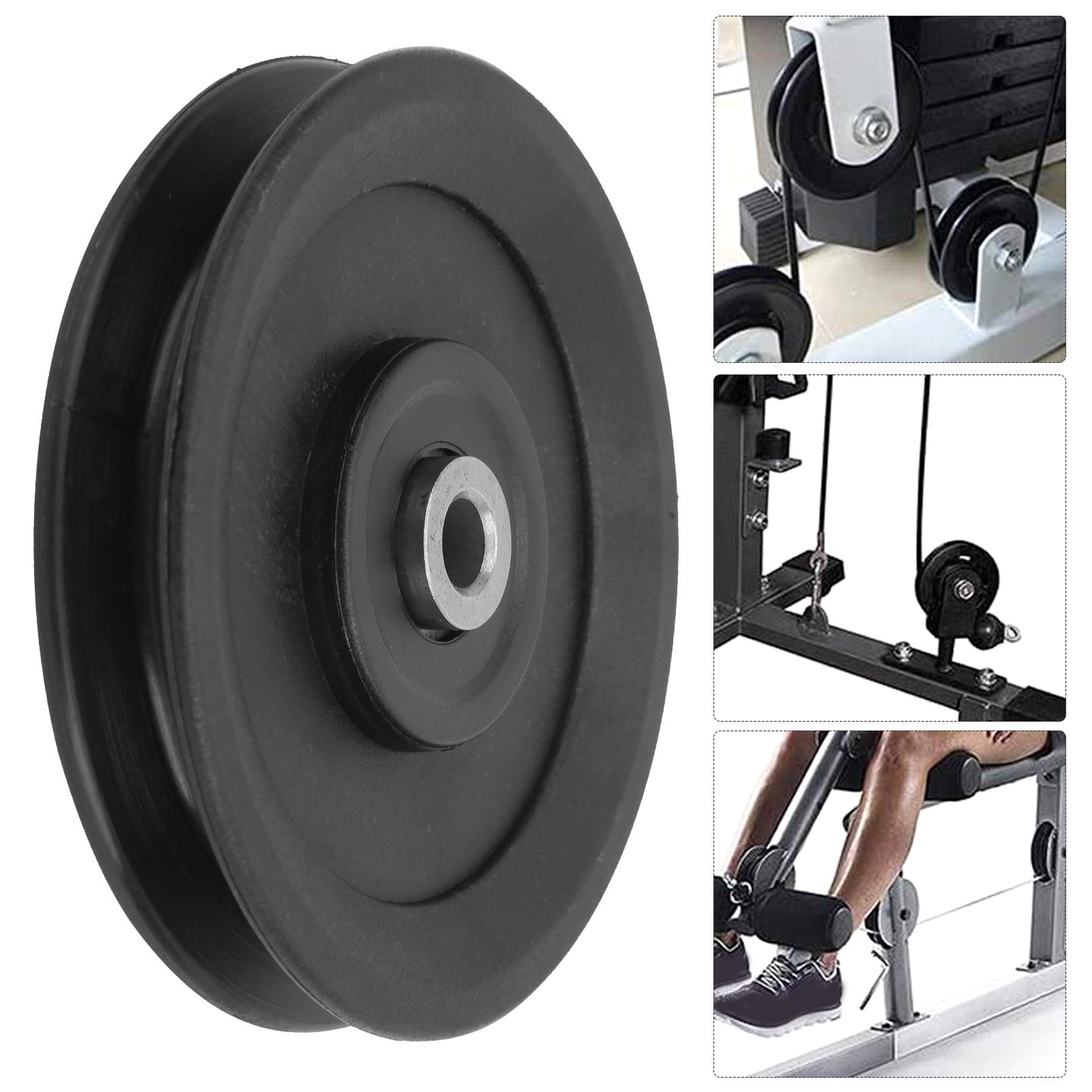 10pcs 115mm Nylon Fitness Bearing Pulley Home Gym Attachments Exercise Strength Training Accessory